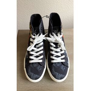 Ed Hardy Tiger Graphic High Top Sneakers Black Y2K Men's 7.5 NWOT